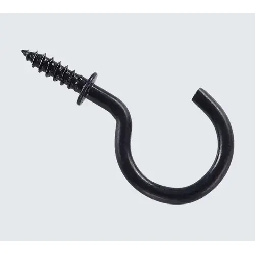 1" Cup Hooks - Black - pack of 10