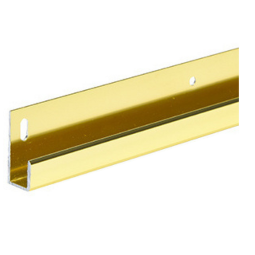 Gold Anodized 1/4" Standard Aluminum J-Channel -  12" Stock Length - pack of 25