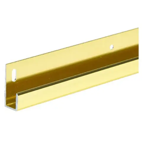 Dipped Brite Gold Anodized 1/4" Standard Aluminum J-Channel  24" Stock Length - pack of 10