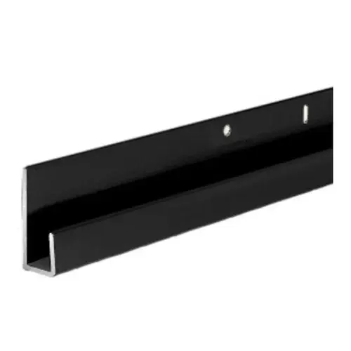 Matte Black Anodized Paint 1/4" Standard Aluminum J-Channel -  95" Stock Length - pack of 50