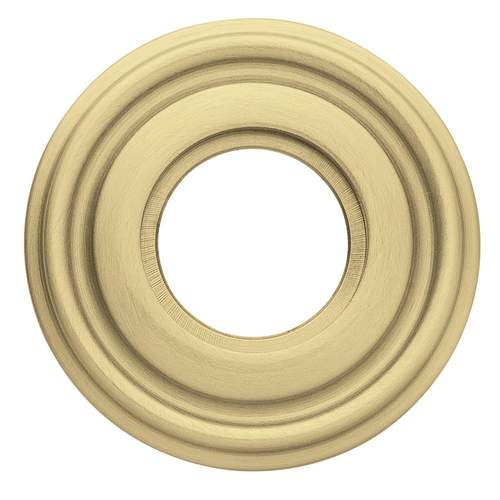 2" Grooved Privacy Rose Satin Brass with Brown Finish Pair