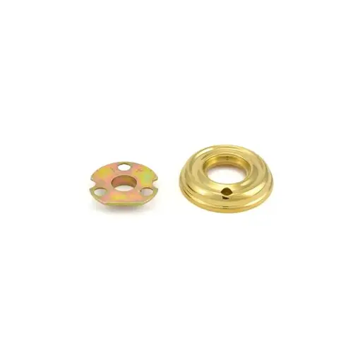 2" Privacy Rose Unlacquered Brass Finish Pair