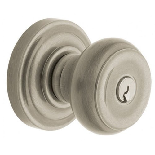 5213 Colonial Knob Standard Keyed Entry Lifetime Satin Nickel Finish