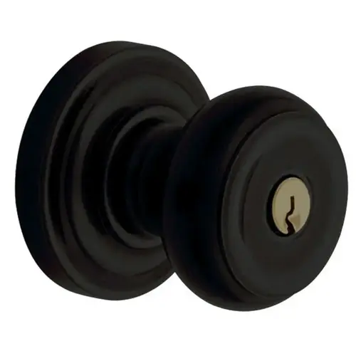 5213 Colonial Knob Standard Keyed Entry Satin Black Finish