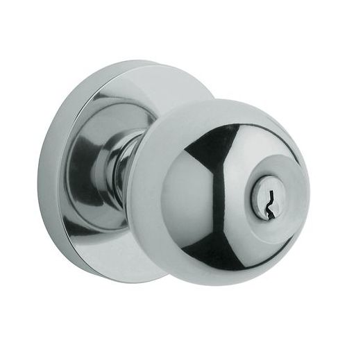 5218 Contemporary Knob Standard Keyed Entry Bright Chrome Finish