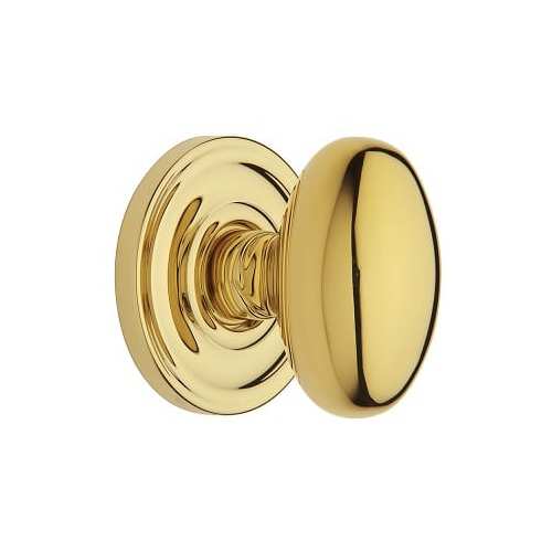 5225 Egg Knob Full Dummy Unlacquered Brass Finish