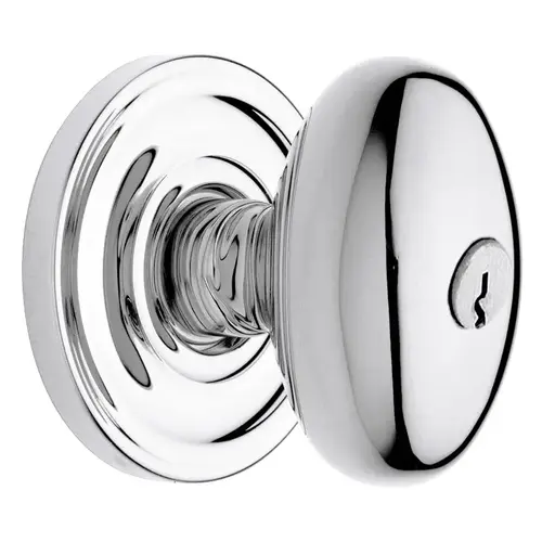 5228 Egg Knob Standard Keyed Entry Bright Chrome Finish