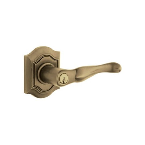 Left Hand 5237 Bethpage Lever Emergency Egress Keyed Entry Antique Brass Finish