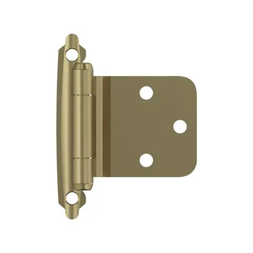 Self-Closing Face Mount Variable Overlay Self Closing Face Mount Reverse Bevel Cabinet Hinge Golden Champagne