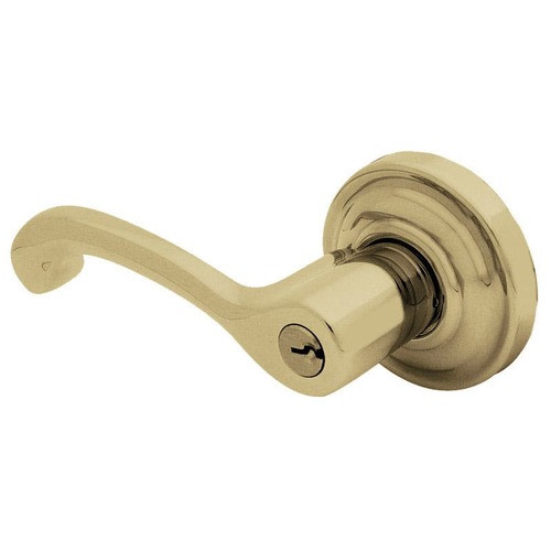 Left Hand 5249 Thick Door Classic Lever Standard Keyed Entry Vintage Brass Finish