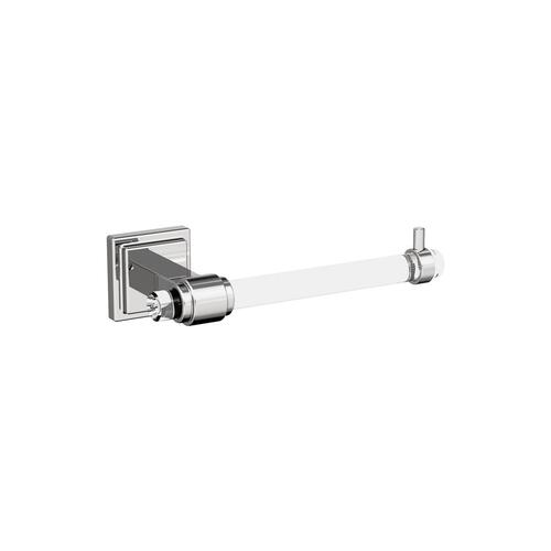 Glacio Single Post Tissue Holder Clear/Chrome