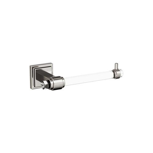 Glacio Single Post Tissue Holder Clear/Brushed Nickel