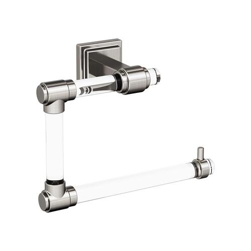 Glacio Towel Ring Clear/Brushed Nickel