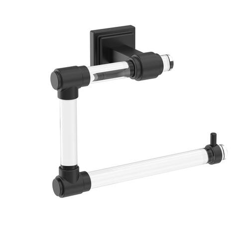 Glacio Towel Ring Clear/Matte Black