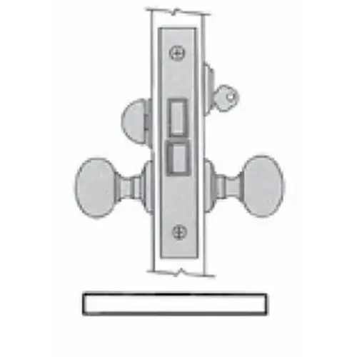 Left Hand Reverse Entry / Storeroom 2-3/4" Backset Interior Mortise Lock Body Oil Rubbed Bronze Finish