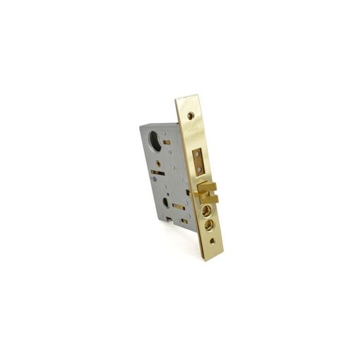 Left Hand Back to Back Handleset Entry Mortise Lock Body Lifetime Brass Finish