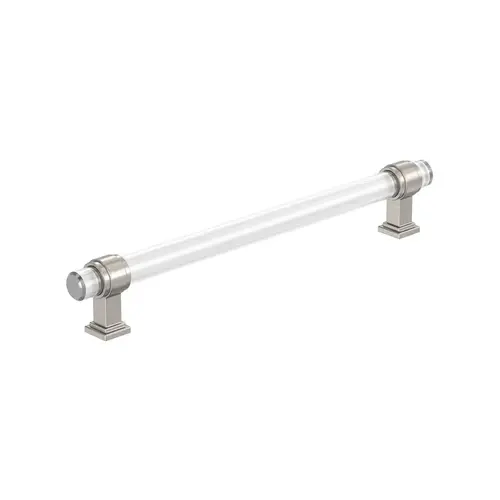 Glacio Cabinet Pull Clear/Satin Nickel