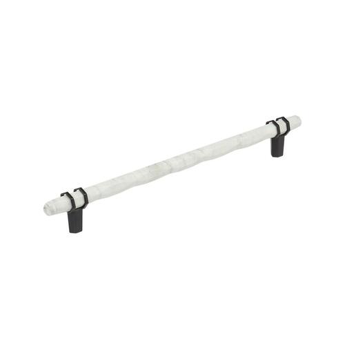 Carrione Cabinet Pull Marble White/Black Bronze