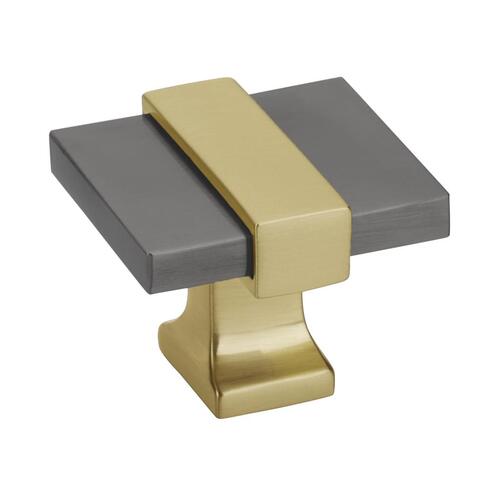 Overton Cabinet Knob Black Chrome/Brushed Gold