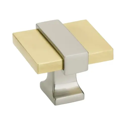Overton Cabinet Knob Brushed Gold/Satin Nickel