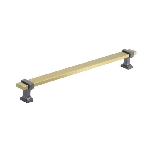 Overton Cabinet Pull Brushed Gold/Black Chrome