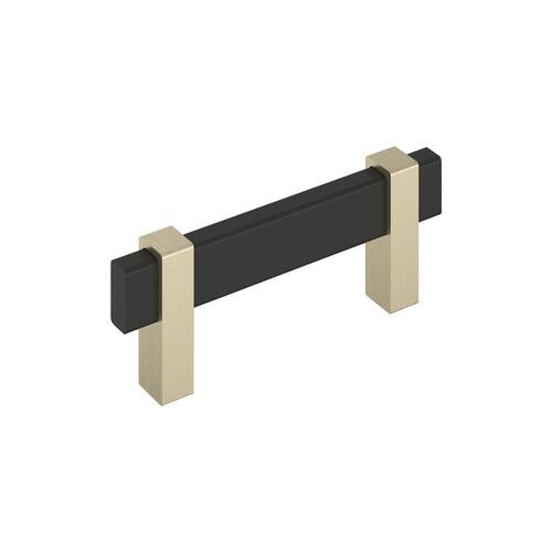 Mulino Cabinet Pull Matte Black/Golden Champagne