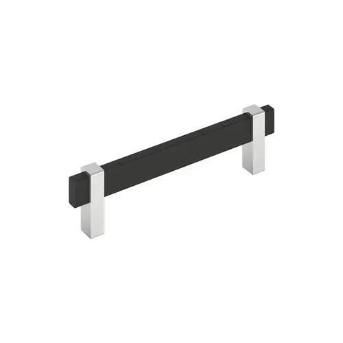 Mulino Cabinet Pull Matte Black/Polished Chrome