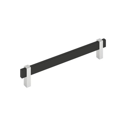 Mulino Cabinet Pull Matte Black/Polished Chrome