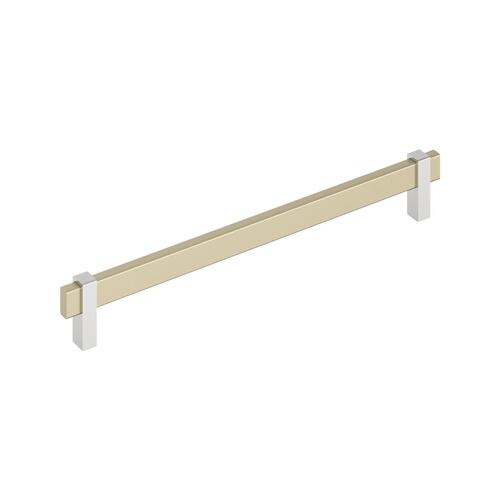 Mulino Cabinet Pull Golden Champagne/Polished Chrome