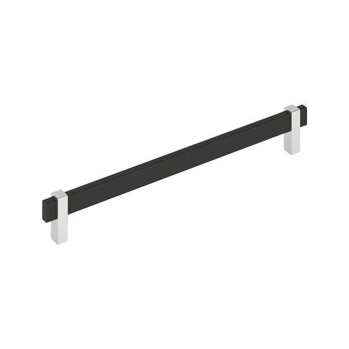 Mulino Cabinet Pull Matte Black/Polished Chrome