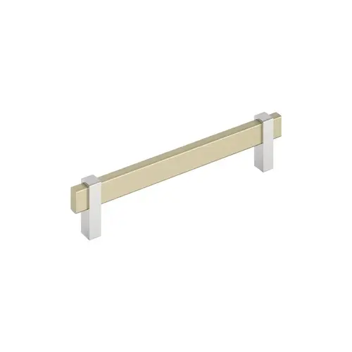 Mulino Cabinet Pull Golden Champagne/Polished Chrome