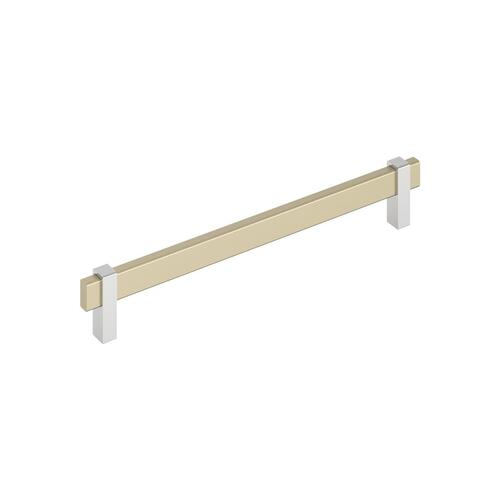 Mulino Cabinet Pull Golden Champagne/Polished Chrome