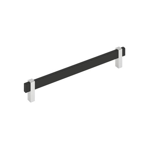 Mulino Cabinet Pull Matte Black/Polished Chrome