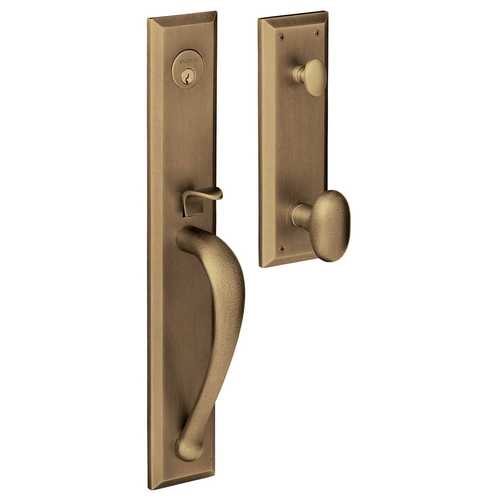 Knob Full Dummy Cody Full Escutcheon Handleset Antique Brass Finish