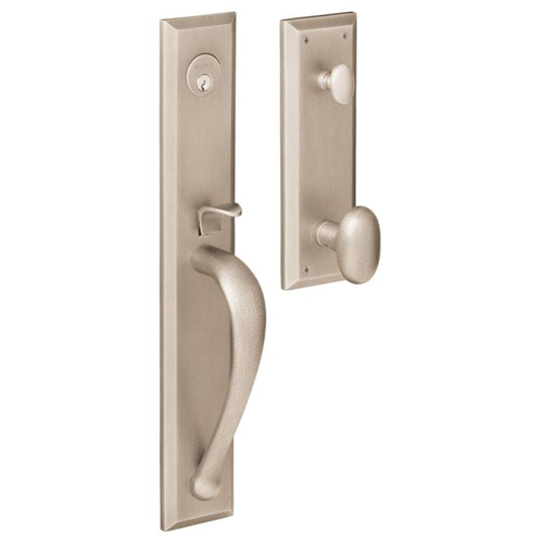 Left Hand Lever Entry Cody Full Escutcheon Emergency Egress Handleset Lifetime Satin Nickel Finish