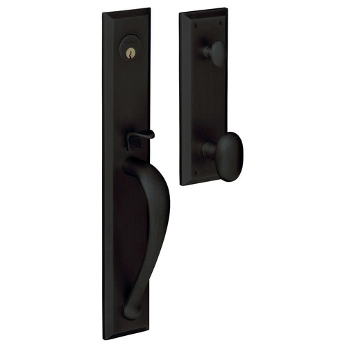 Cody Full Escutcheon Full Dummy Mortise Trim Satin Black Finish