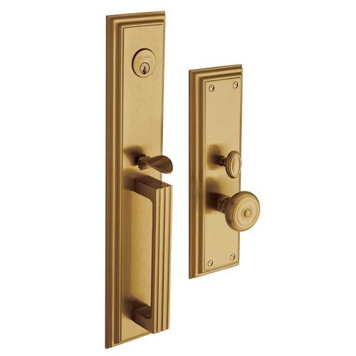 Tremont Double Cylinder Entry Mortise Trim Vintage Brass Finish