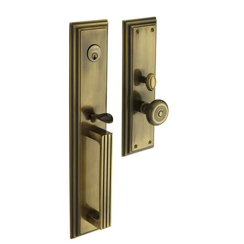 Tremont Single Cylinder Entry Mortise Trim Antique Brass Finish