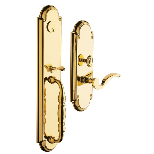 Left Hand Hamilton Single Cylinder Entry Mortise Trim Unlacquered Brass Finish