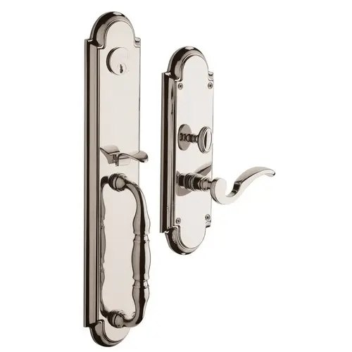 Left Hand Hamilton Single Cylinder Entry Mortise Trim Lifetime Bright Nickel Finish