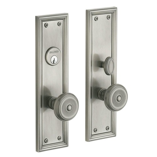 Nashville Single Cylinder Entry Mortise Trim Lifetime Satin Nickel Finish