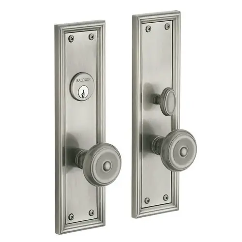 Nashville Full Dummy Mortise Trim Lifetime Satin Nickel Finish