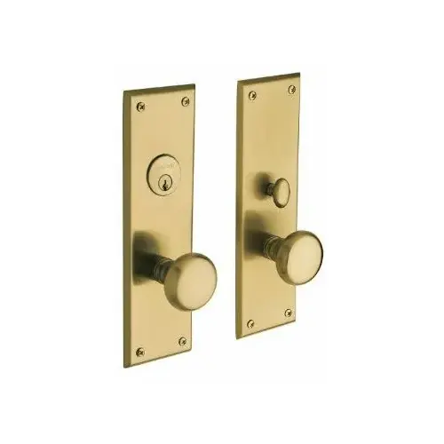 Baltimore Double Cylinder Entry Mortise Trim Lifetime Brass Finish