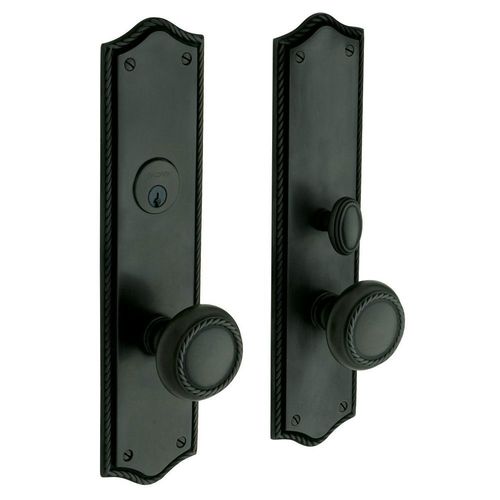 Estate Mortise Barclay Trim Set Satin Black