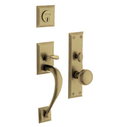 Concord Single Cylinder Entry Mortise Trim Vintage Brass Finish