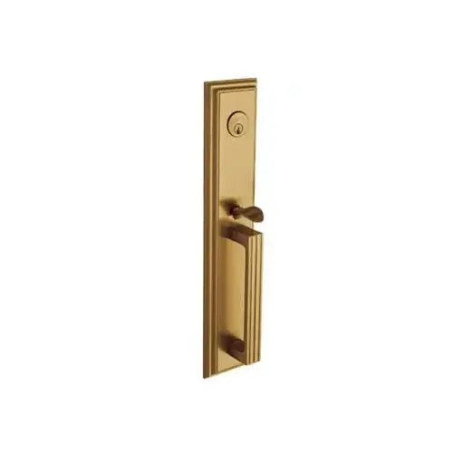 Tremont Dummy Exterior Mortise Trim Vintage Brass Finish