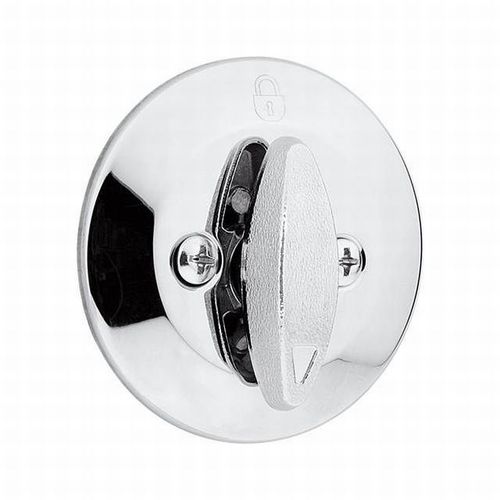 Kwikset 663-26RFLV1 One Sided Turn Deadbolt with New Chassis with 82734 Latch and SCS Strike Bright Chrome Finish