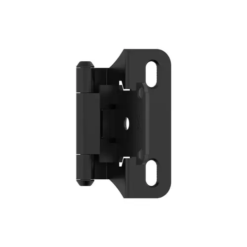 Self-Closing Partial Wrap 1/4 Inch (6Mm) Overlay Self Closing Partial Wrap Cabinet Hinge Flat Black