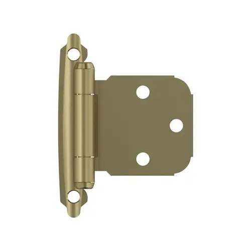 Self-Closing Face Mount Variable Overlay Self Closing Face Mount Cabinet Hinge Golden Champagne