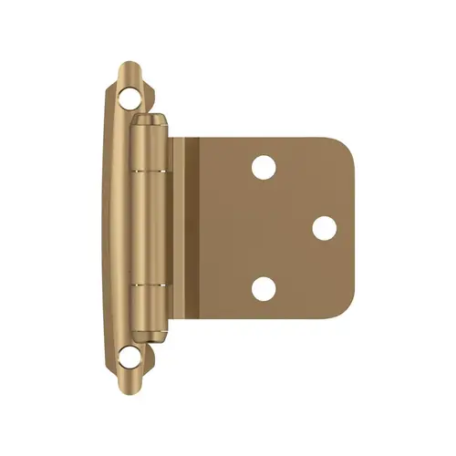 Self-Closing Face Mount Variable Overlay Self Closing Face Mount Reverse Bevel Cabinet Hinge Champagne Bronze